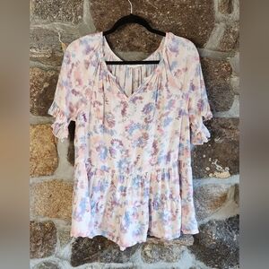 Beach Lunch Lounge Colorful Tiered Top Size Medium 